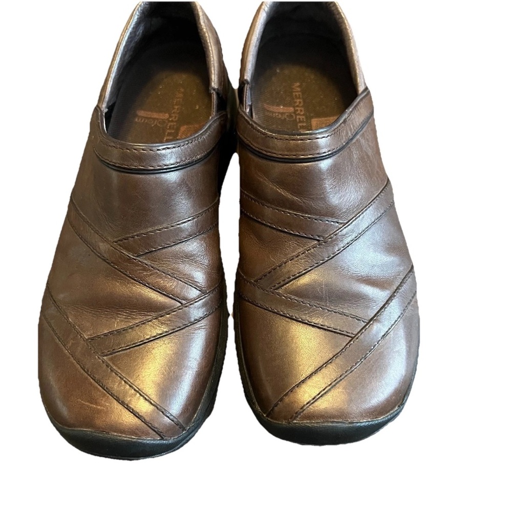 Merrell Shoes Encore Eclipse Casual Slip On Mules Women’s 7.5M Brown Leather - Picture 2 of 7